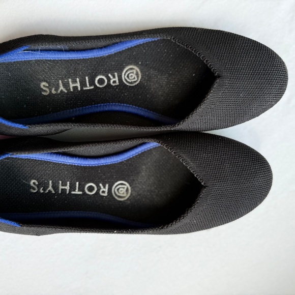 Rothy's Black and Blue Flats - Picture 1 of 3